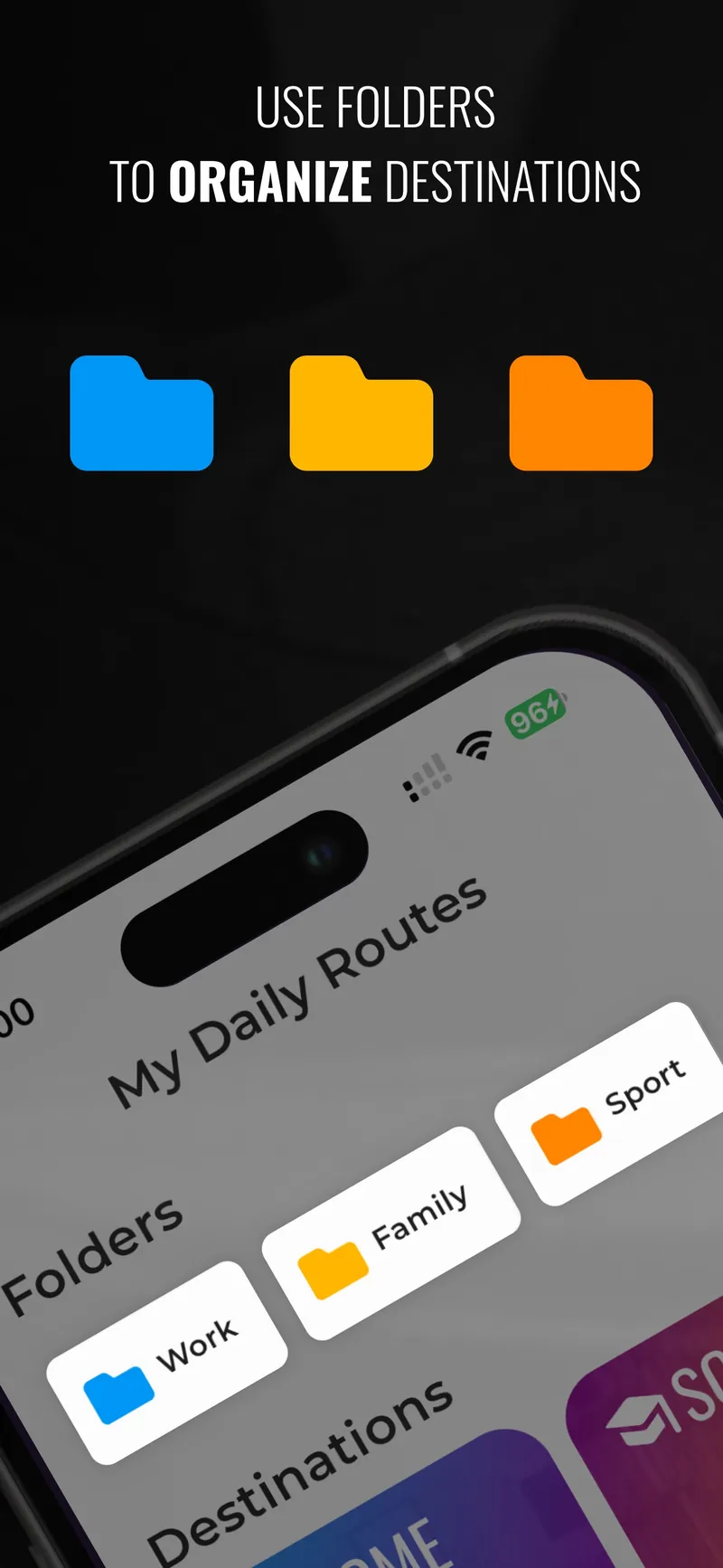 My Daily Routes screen 4