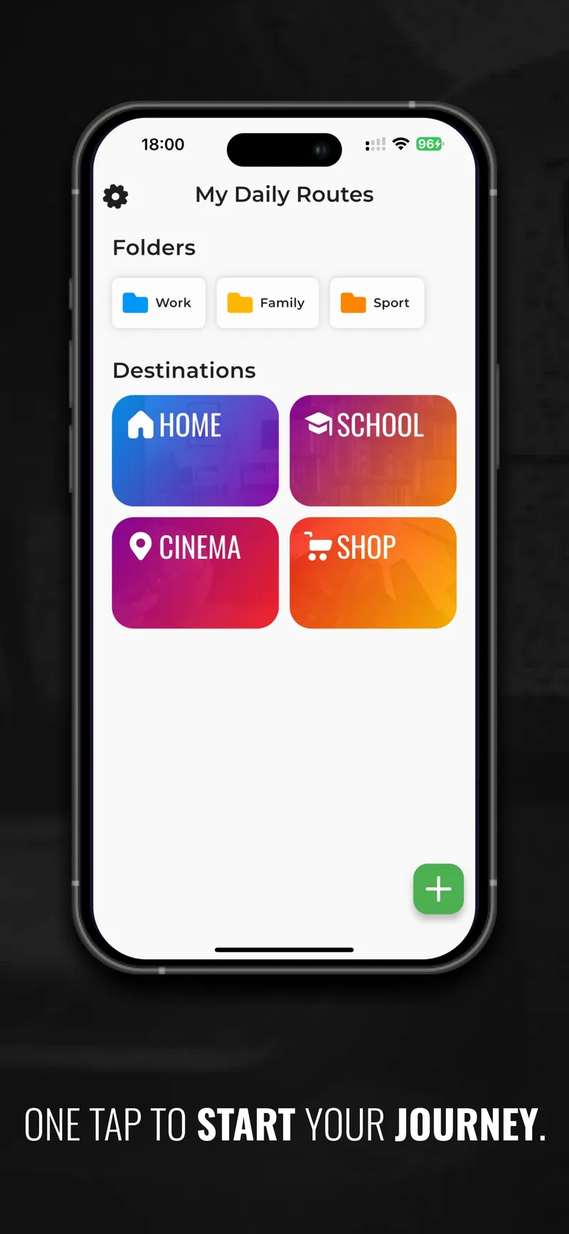 My Daily Routes screen 5