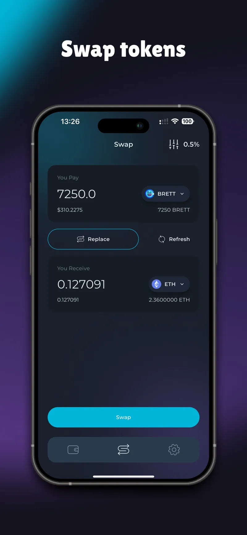 Simple Base Swap screen 2